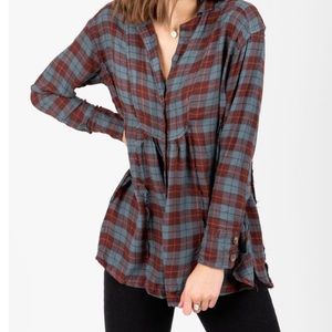 Free People All About The Feels Plaid Flannel